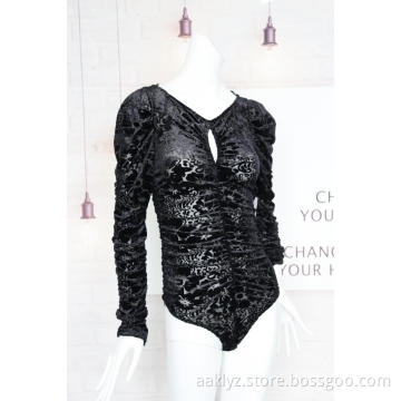 Factory Wholesale Mesh Flocking Jumpsuit
